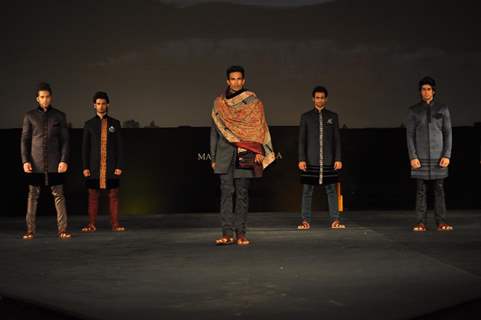 Models walking on the ramp for Manish Malhotra show for Chivas Studio