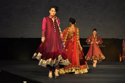Models walking on the ramp for Manish Malhotra show for Chivas Studio