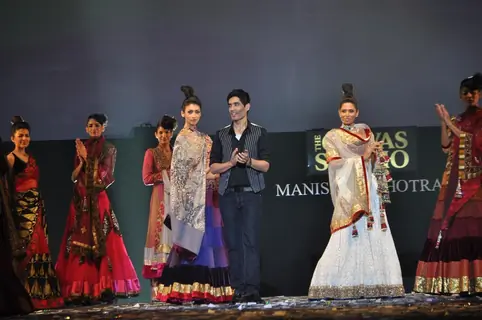 Models walking on the ramp for Manish Malhotra show for Chivas Studio