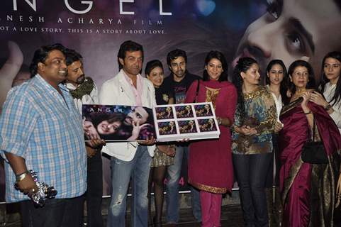 Ganesh Acharya,  Bobby Deol, Madasla Sharma, Nilesh Sahay,  Priya Dutt, and Manyata Dutt  launch the music of Angel film at Dockyard. .