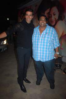 Akshay Kumar and Ganesh Acharya launch the music of Angel film at Dockyard. .