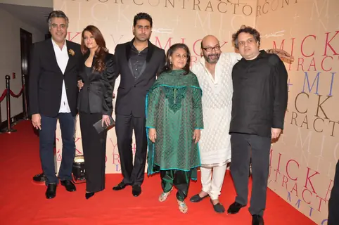 Jaya, Abhishek and Aishwarya Rai Bachchan in MAC bash hosted by Mickey Contractor