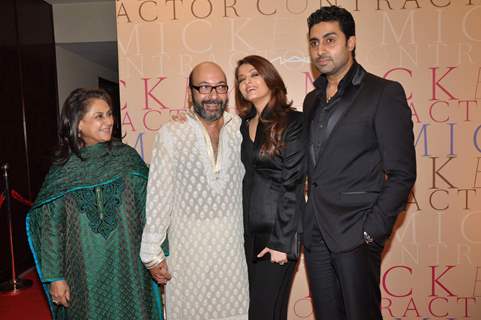 Jaya, Abhishek and Aishwarya Rai Bachchan in MAC bash hosted by Mickey Contractor