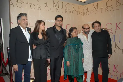 Jaya, Abhishek and Aishwarya Rai Bachchan in MAC bash hosted by Mickey Contractor