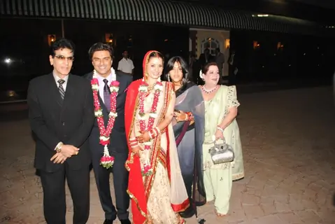Jeetendra, Shobha and Ekta Kapoor at Sameer Soni and Neelam Kothari's wedding ceremony