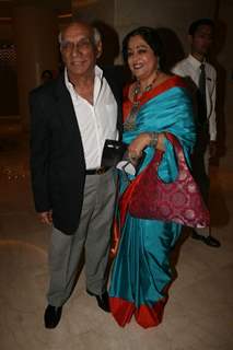 Yash Raj Chopra and Kirron Kher at Shabana Azmi's charity show 'Mizwan Sonnets in fabric'