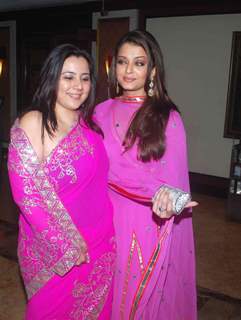 Aishwarya Rai and Shrishti Arya in Sameer Soni and Neelam's wedding reception