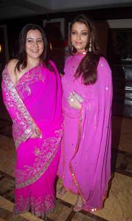 Aishwarya Rai and Shrishti Arya in Sameer Soni and Neelam's wedding reception