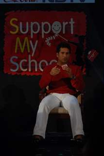 Sachin Tendulkar grace the Coca Cola and NDTV 'Support My School' event at the Taj Land's End