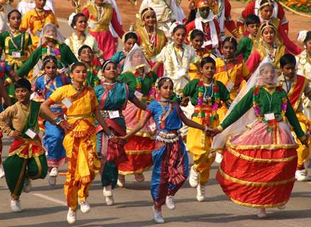 The Republic Day parade at Rajpath in New Delhi on Wed Jan 2011. .