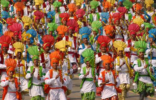 The Republic Day parade at Rajpath in New Delhi on Wed Jan 2011. .