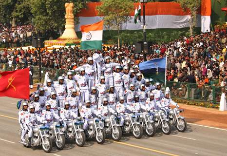 The Republic Day parade at Rajpath in New Delhi on Wed Jan 2011. .