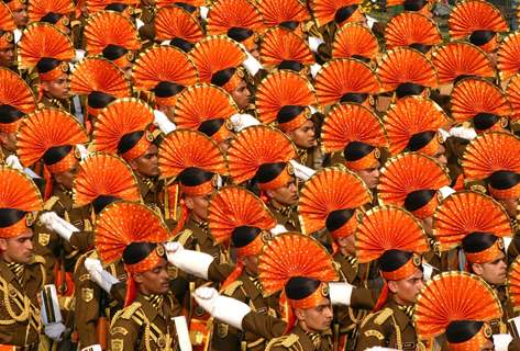 The Republic Day parade at Rajpath in New Delhi on Wed Jan 2011. .