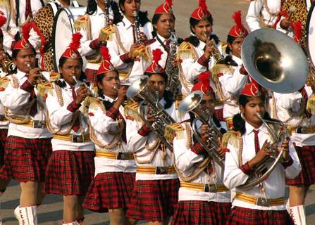 The Republic Day parade at Rajpath in New Delhi on Wed Jan 2011. .