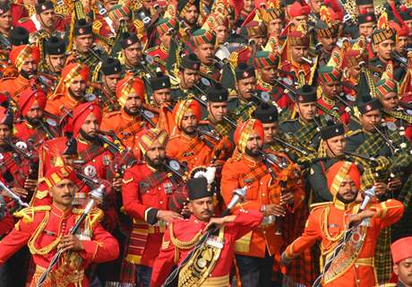 The Republic Day parade at Rajpath in New Delhi on Wed Jan 2011. .