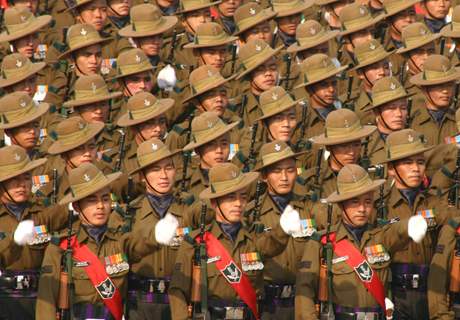 The Republic Day parade at Rajpath in New Delhi on Wed Jan 2011. .