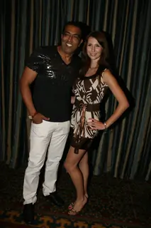 Vindoo Dara Singh and Claudia Ciesla at 'Zor Ka Jhatka' bash at JW Marriott Hotel in Mumbai