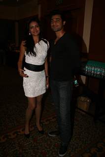 Karishma Tanna and Hanif Hilal at 'Zor Ka Jhatka' bash at JW Marriott Hotel in Mumbai