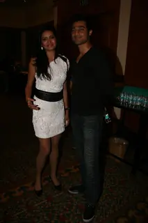 Karishma Tanna and Hanif Hilal at 'Zor Ka Jhatka' bash at JW Marriott Hotel in Mumbai