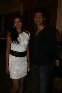 Karishma Tanna and Hanif Hilal at 'Zor Ka Jhatka' bash at JW Marriott Hotel in Mumbai