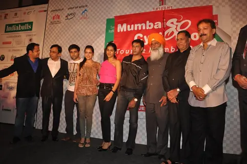 Dil Toh Baccha Hai Ji starcast at Mumbai Cyclothon
