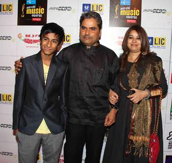 Vishal Bharadwaj with his wife and son at Mirchi Music Awards 2011 at BKC