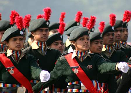 NCC cadets at ''PM&quot;s NCC Rally'' in New Delhi