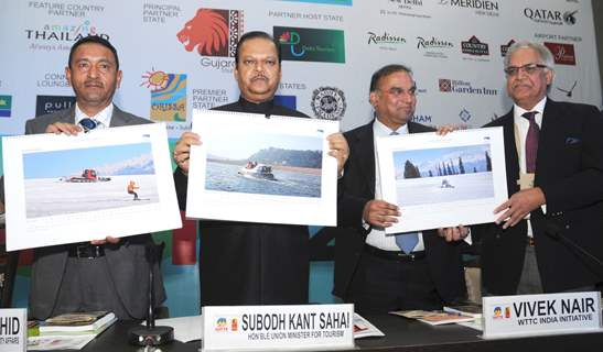 The Union Minister for Tourism, Shri Subodh Kant Sahai releasing the calendar at the inauguration of the SATTE Travel and Tourism Exchange, in New Delhi.  .