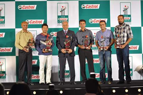 Sachin and others at Castrol Cricket Awards at Grand Hyatt. .