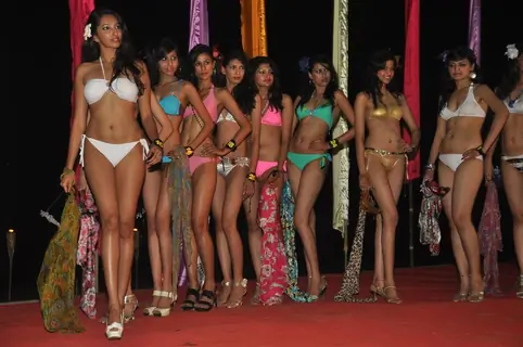 Indian Princess-2011 contestant performed ramp walk during ,organized by Atharva Group of Institutes