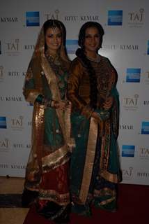 Dia Mirza and Shabana Azmi for Ritu Kumar fashion show at Taj land's End, Bandra in Mumbai