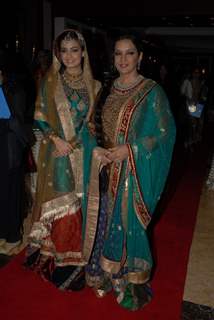 Dia Mirza and Shabana Azmi for Ritu Kumar fashion show at Taj land's End, Bandra in Mumbai