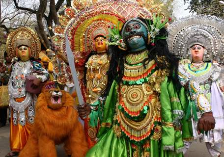 Folk artists at the press perview of Suraj Kund Mela 2011 in Faridabad on Monday 31 Jan 2011. .