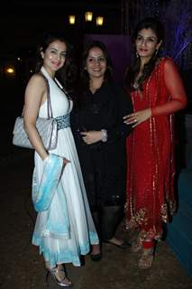Ameesha Patel and Raveena Tandon at Banpreet Singh's Son Wedding