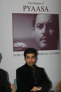 Karan Johar unveils Guru Dutt's Pyaasa book at Olive in Bandra