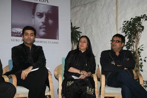 Karan Johar unveils Guru Dutt's Pyaasa book at Olive in Bandra