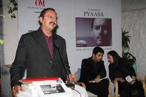 Karan Johar unveils Guru Dutt's Pyaasa book at Olive in Bandra