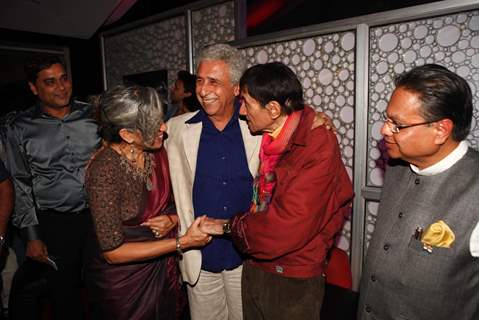 Naseeruddin and Ratna Pathak Shah at Dev Anand’s old classic film “Hum Dono” premiere at Cinemax