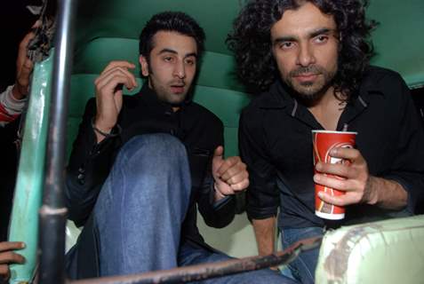 Ranbir Kapoor and Imtiaz Ali at Hum Dono Premiere in Cinemax. .