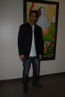 Arjun Rampal at ‘Resonance’ group show at Art Musings Gallery