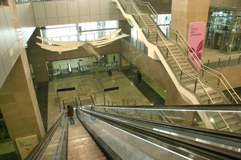 The inside view of Airport Metro in New Delhi on Sat 2 Feb 2011. .