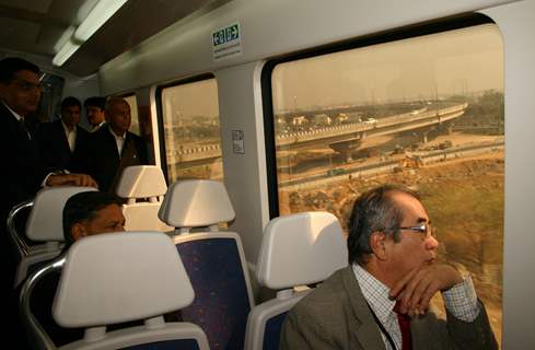 The inside view of Airport Metro in New Delhi on Sat 2 Feb 2011. .