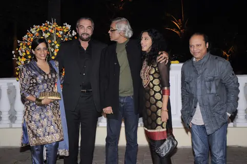 Kabir Bedi and Sudhir Mishra at Imran Khan and Avantika Malik's Wedding Reception Party at Taj Land