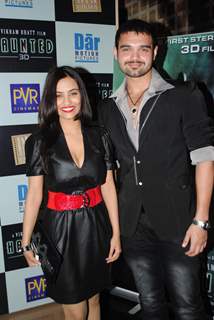 Twinkle Bajpai and Mimoh Chakraborty at Launch of Vikram Bhatt's 'Haunted - 3D' movie first look