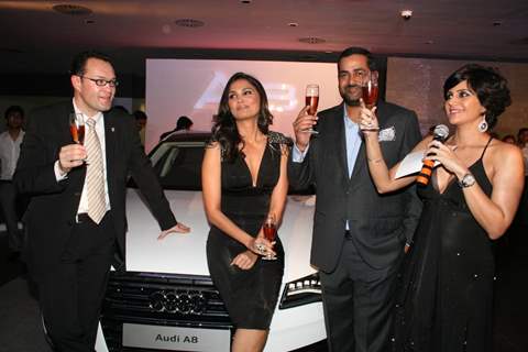 Lara Dutta and Mandira Bedi at launch party of Audi A8