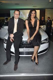 Lara launches Audi A8 at Andheri. .