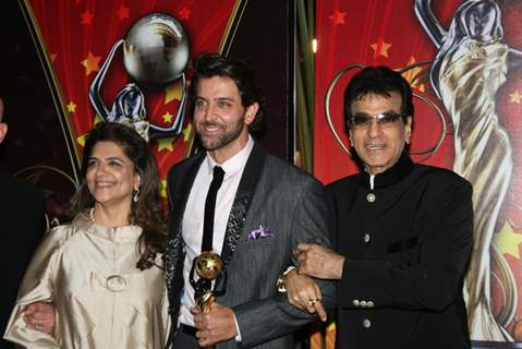 Hrithik Roshan and Jeetendra at Global Indian film and Television awards at Yash Raj studios