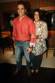 Tusshar and Ekta Kapoor at Valentine event for singles at 21 farenheit. .