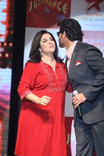 Hrithik Roshan and Farah Khan at TV talent show 'Just Dance'