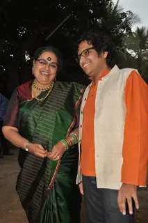 Usha Uthup at music launch of film''Satrangee Parachute'' in ST Catherine's children home